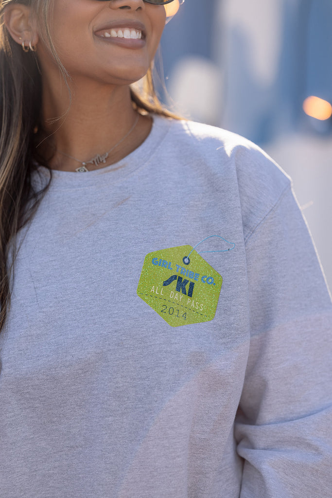 Ski Pass Sweatshirt - Girl Tribe Co. Après Ski Collection