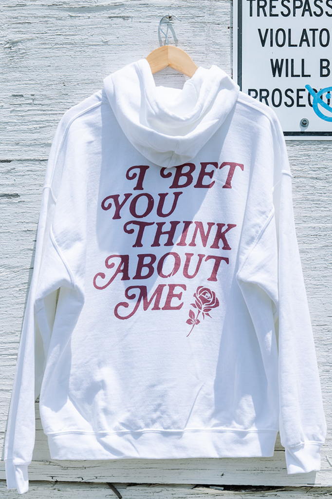 I Bet You Think About Me Hoodie - Girl Tribe Co. Miss Americana Collection