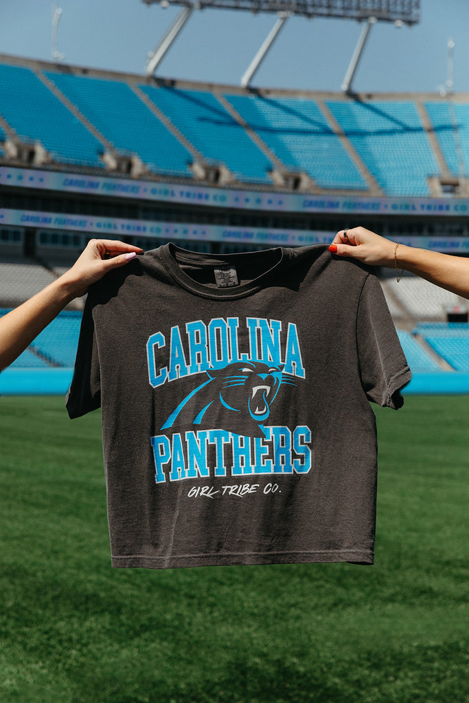 Carolina Panthers Classic Crop Tee - Carolina Panthers x Girl Tribe Co. Collection