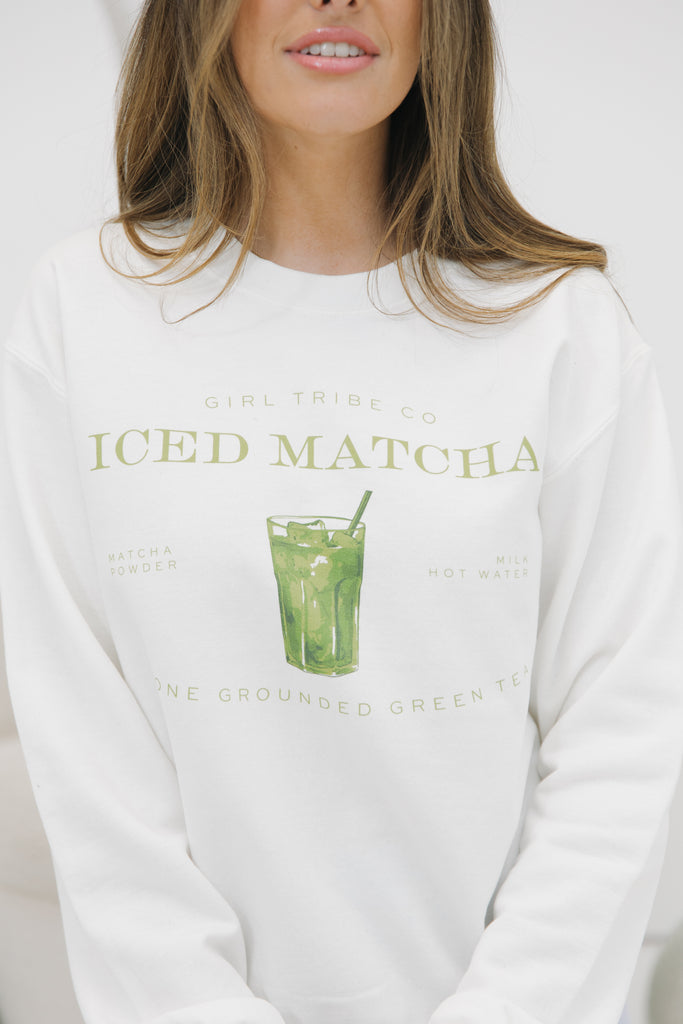 Cheers - Matcha Sweatshirt - Girl Tribe Co.