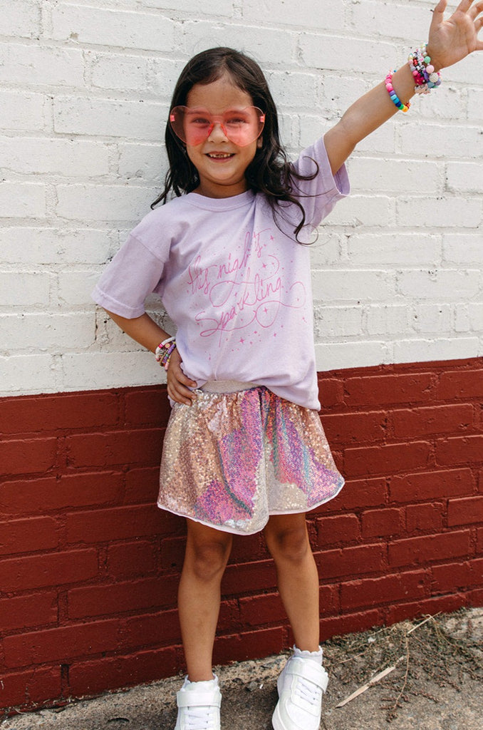 Youth This Night Is Sparkling Tee - Girl Tribe Co. Miss Americana Collection