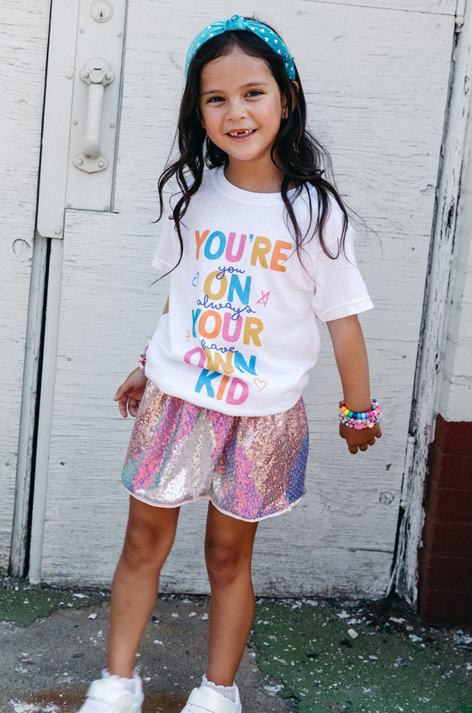 Youth You're On Your Own Kid Tee - Girl Tribe Co. Miss Americana Collection