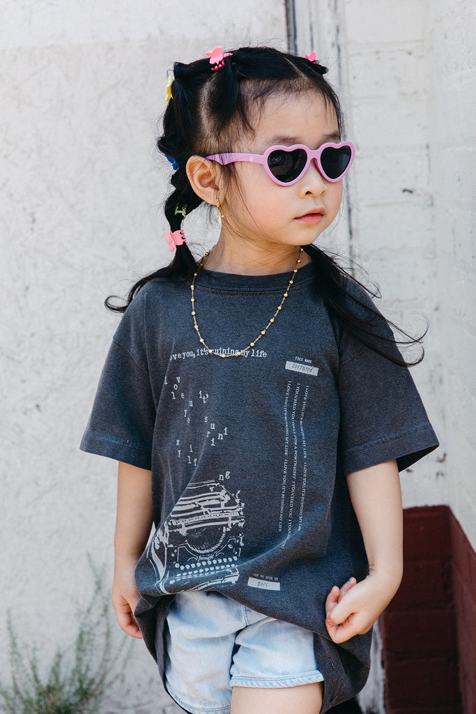 Youth Typewriter Tee - Girl Tribe Co. Miss Americana Collection