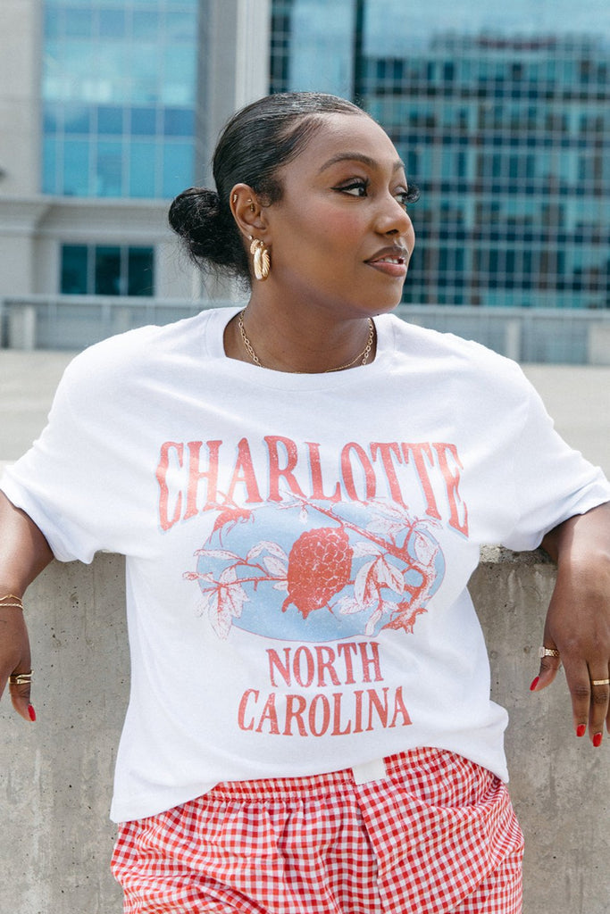 NC Hornets Nest Crop Tee   - Girl Tribe Co. Charlotte Collection