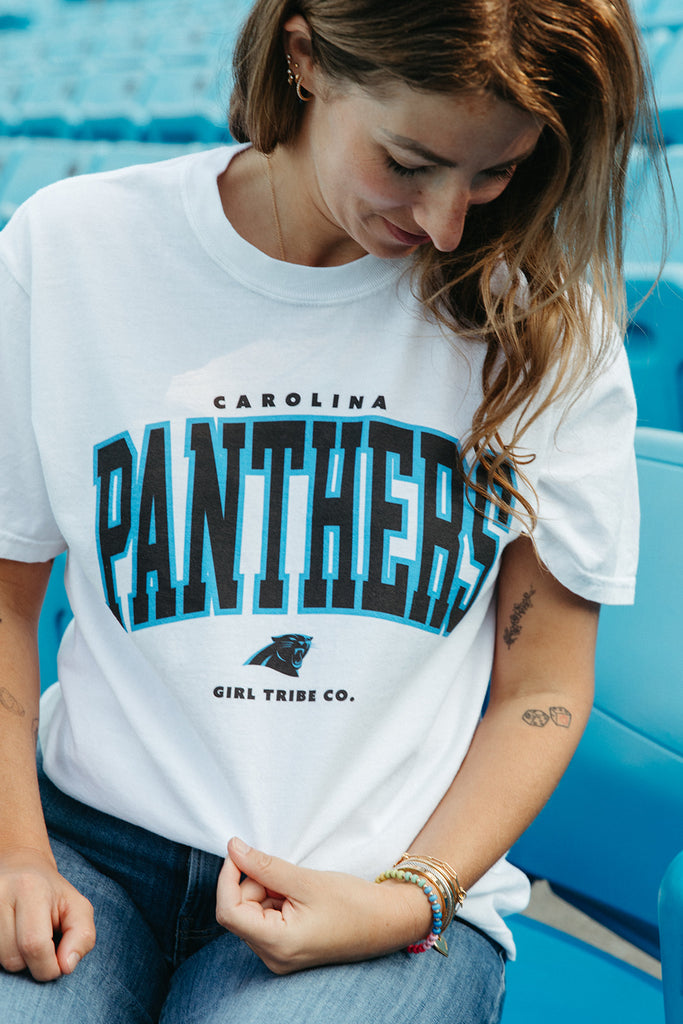 Carolina Panthers Block Sweatshirt - Carolina Panthers x Girl Tribe Co. Collection
