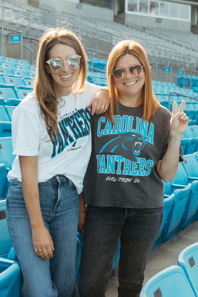 Carolina Panthers Block Tee - Carolina Panthers x Girl Tribe Co. Collection