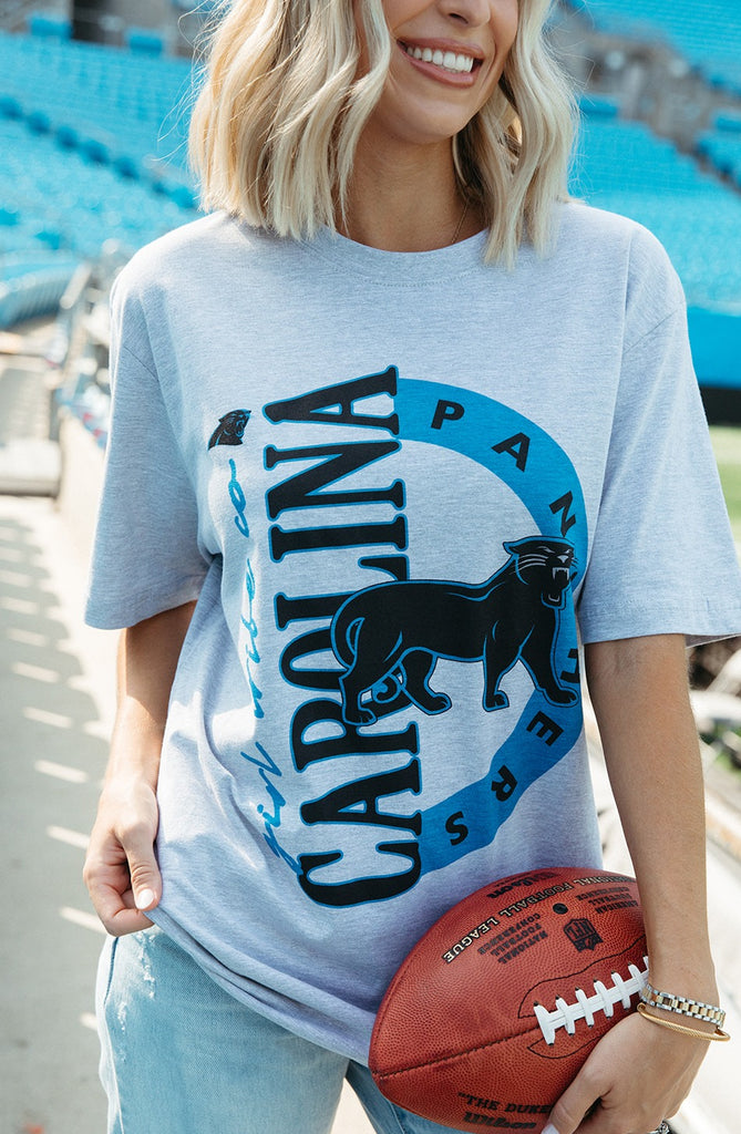 Throwback Carolina Panthers Arch Tee - Carolina Panthers x Girl Tribe Co. Collection