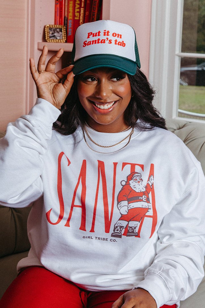 Santa Sweatshirt - Girl Tribe Co. Holiday Collection