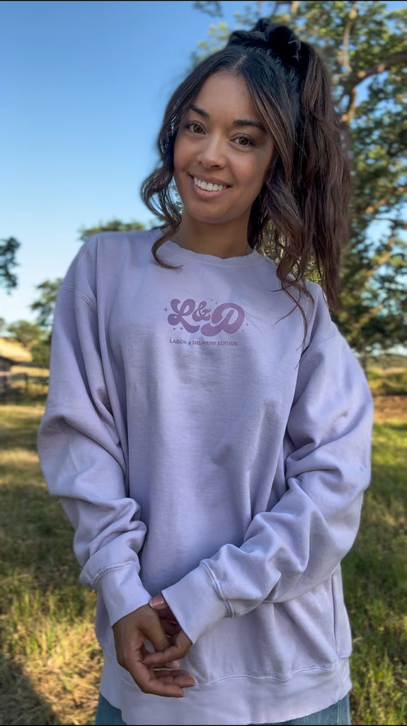 Anna the Nurse x Girl Tribe Co. - In My Labor And Delivery Era Sweatshirt - Girl Tribe Co.