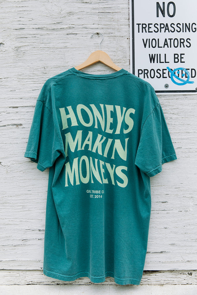 Confident Collection - Honeys Makin Moneys Tee in Green - Girl Tribe Co.