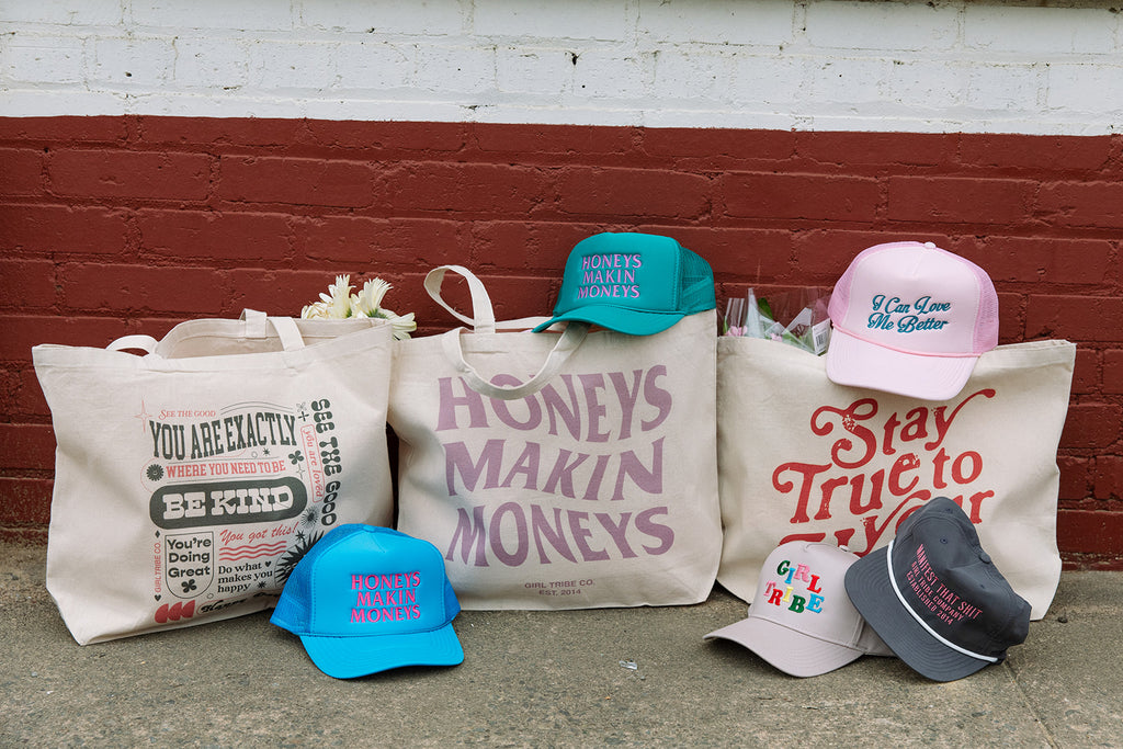 Confident Collection - Honeys Makin Moneys Neon Blue Trucker Hat - Girl Tribe Co.