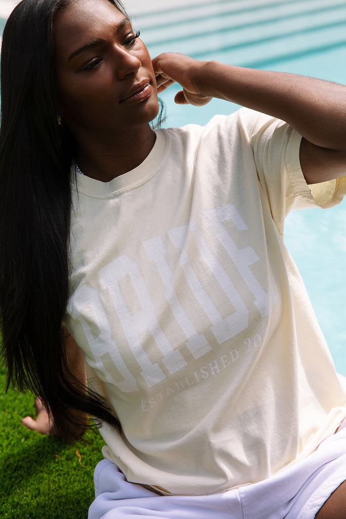 Bride and Bachelorette Collection - Bride Collegiate Tee - Girl Tribe Co. 