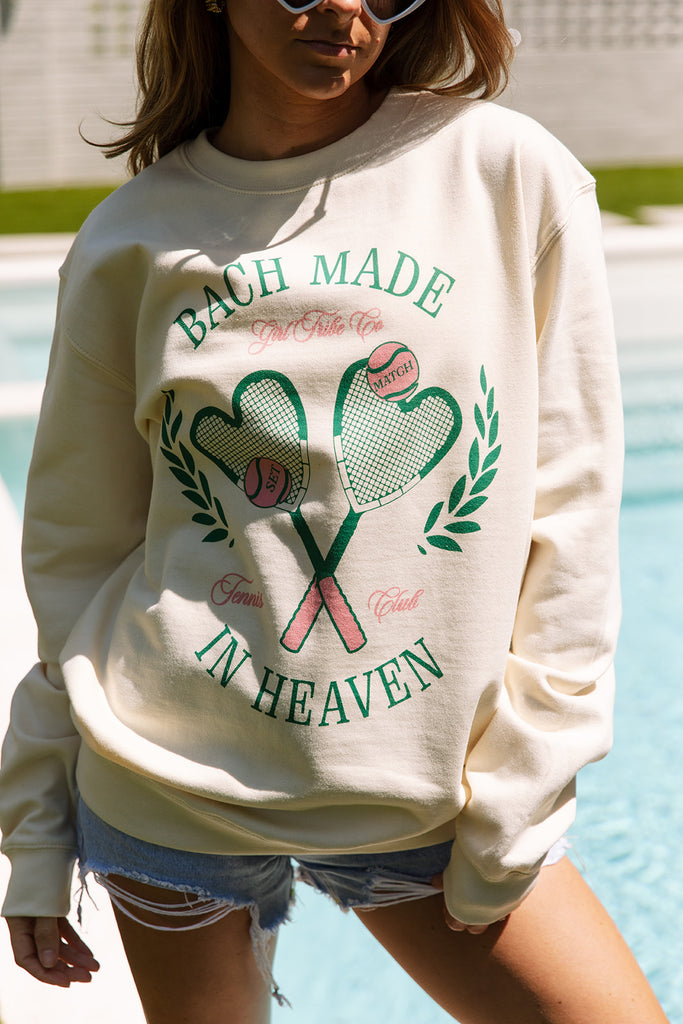 Bride and Bachelorette Collection - Bach Made in Heaven Sweatshirt - Girl Tribe Co.