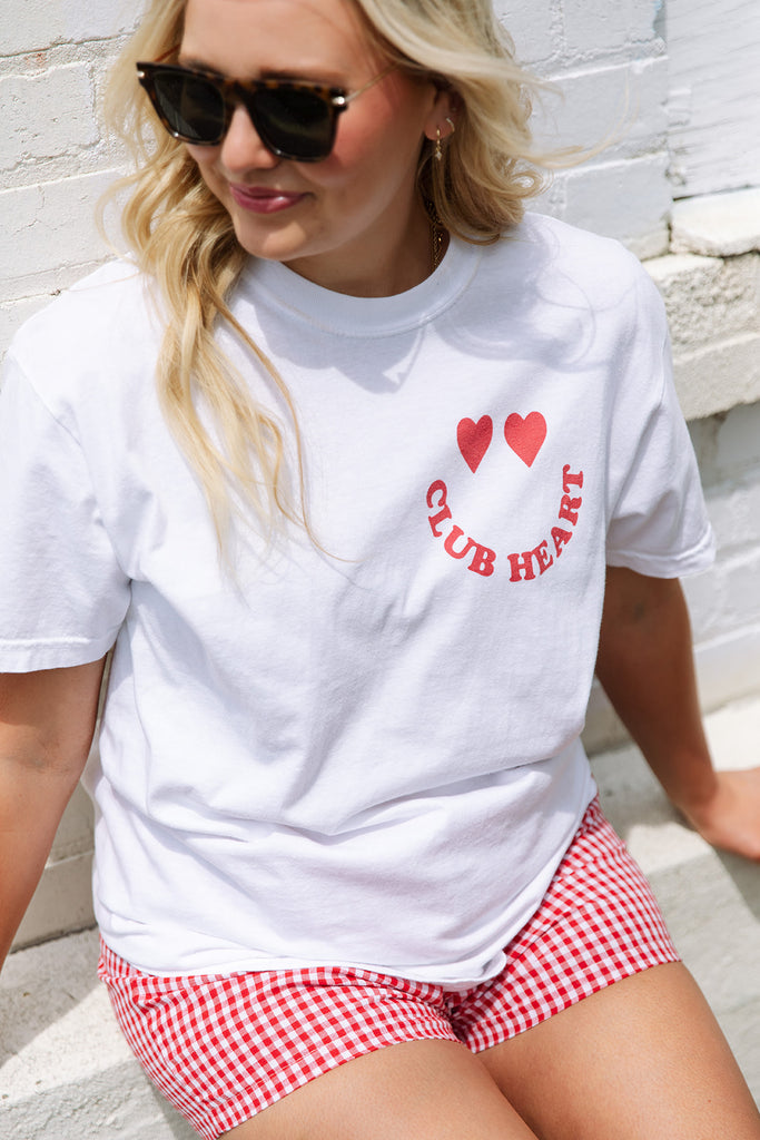 The HEARTest Yard - Club Heart Checkerboard Tee - Girl Tribe Co.