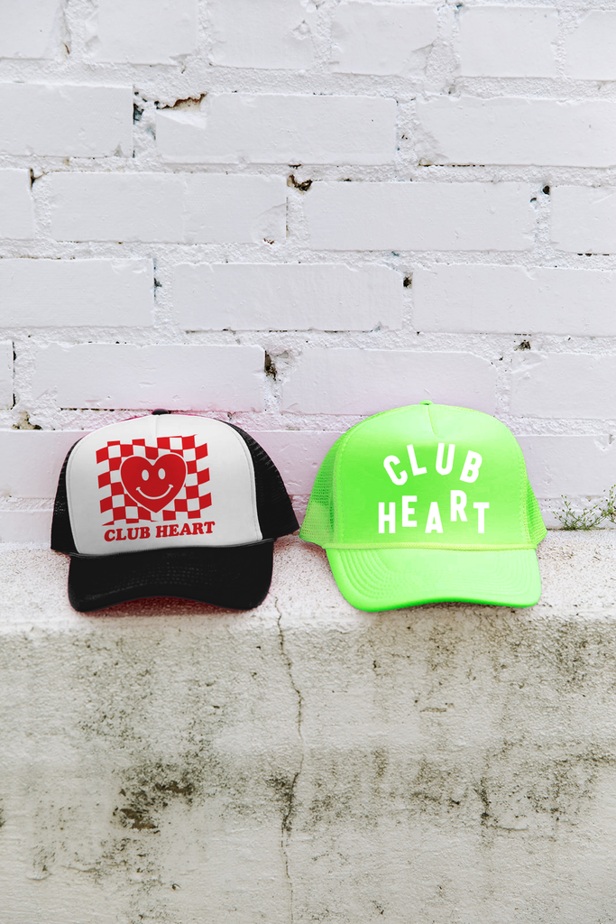 The HEARTest Yard - Club Heart Hat in Green - Girl Tribe Co.