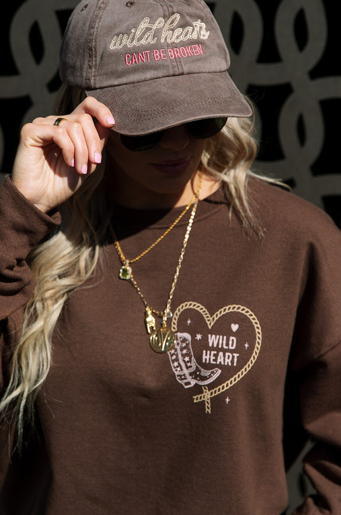  Coastal Cowgirl Collection - Wild Hearts Can't Be Broken Sweatshirt - Girl Tribe Co.