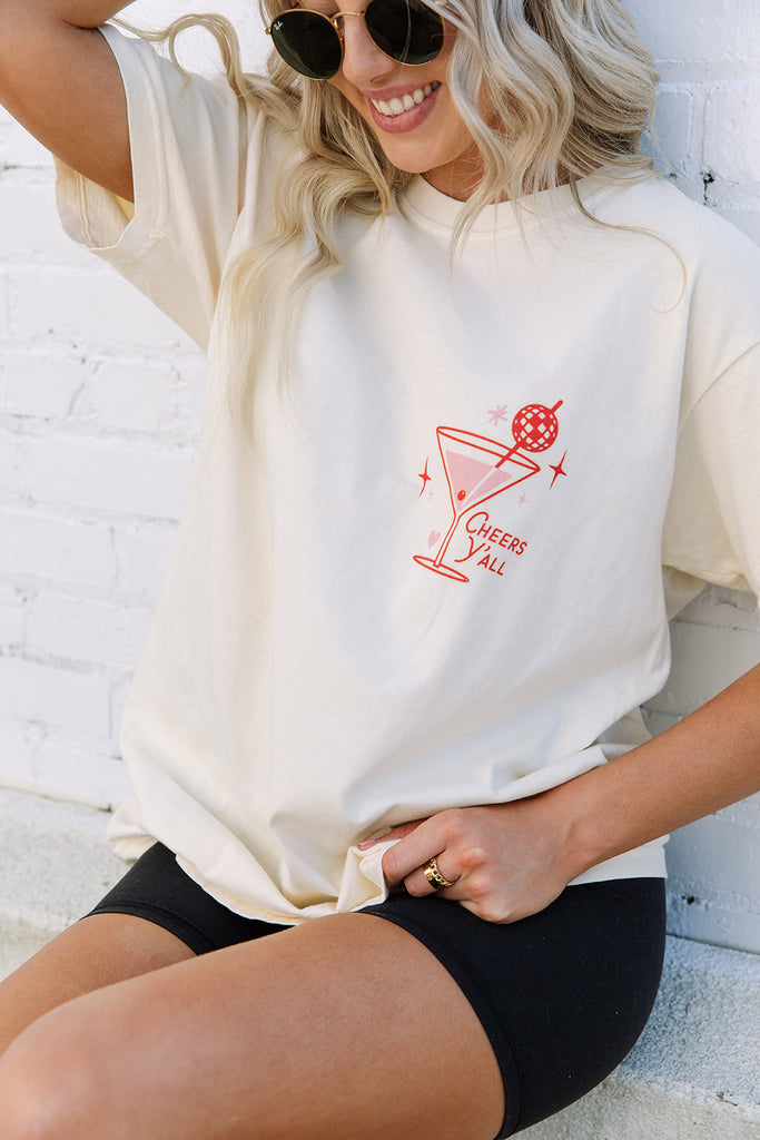 Coastal Cowgirl Collection - Cheers Y'all Tee - Girl Tribe Co.