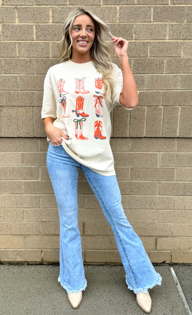 Coastal Cowgirl Collection - Boots and Bows Tee - Girl Tribe Co.