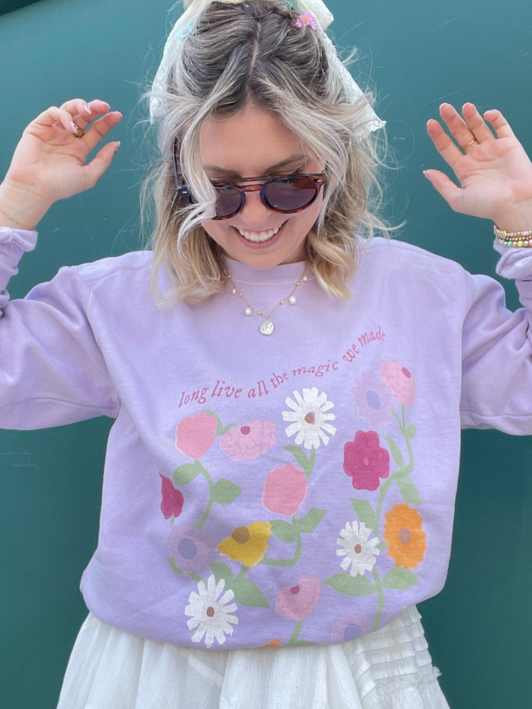 Long Live Flowers Sweatshirt - Reagan Baylee x Girl Tribe Co. Collection