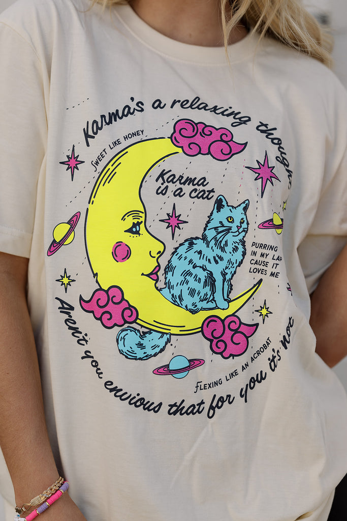 Karma is a Cat Tee - Girl Tribe Co Tour Collection