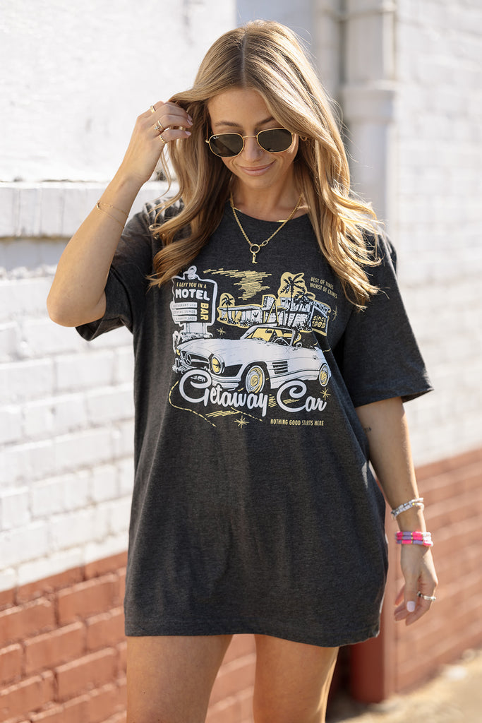 Getaway Car Motel Tee - Girl Tribe Co Tour Collection