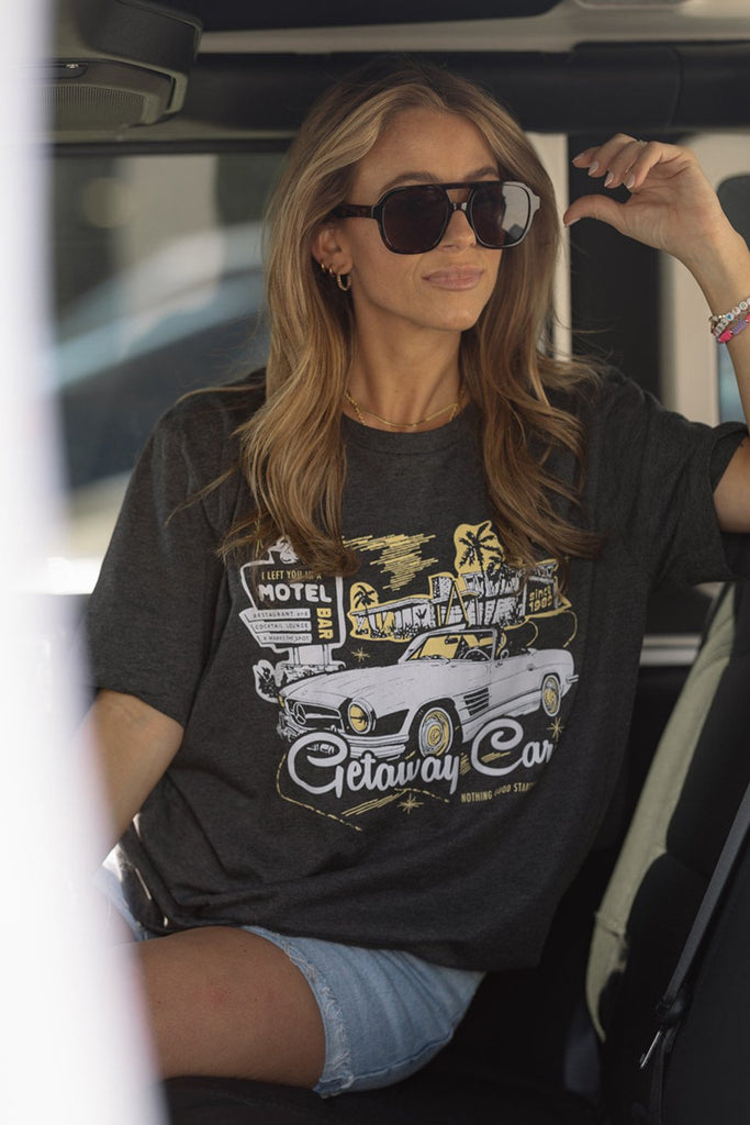 Getaway Car Motel Tee - Girl Tribe Co Tour Collection