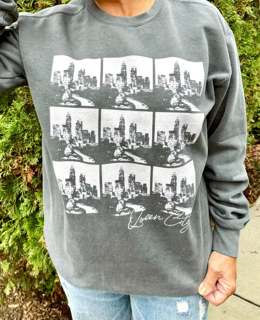 Soccer Collection - Queen City Skyline Sweatshirt - Girl Tribe Co.