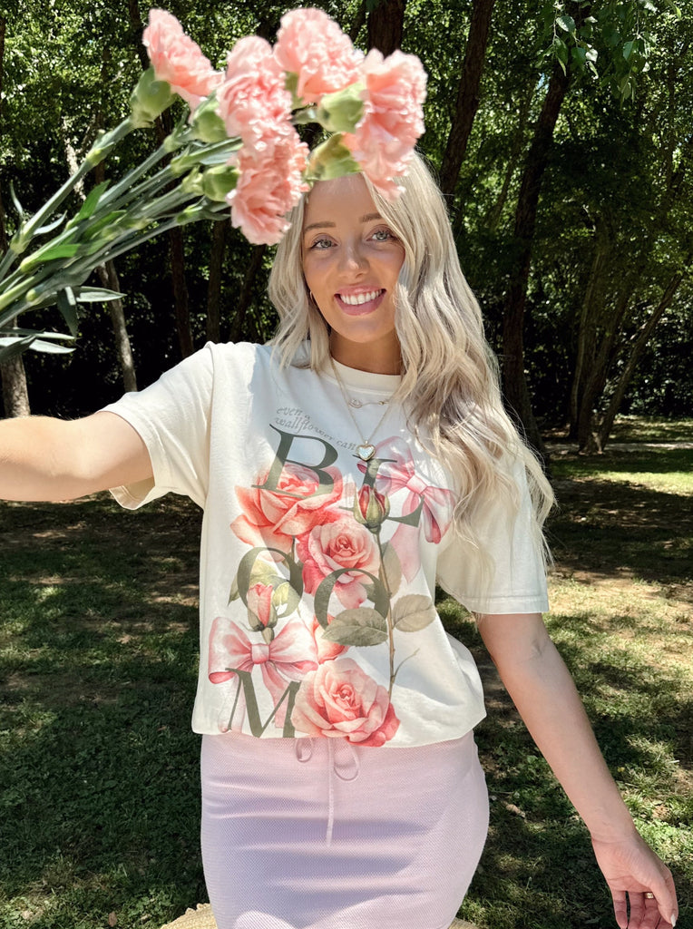 Even A Wallflower Can Bloom Tee - Spill The Tea Bridgerton Collection 