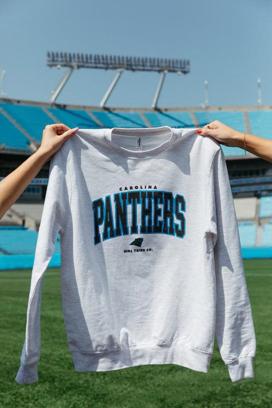 Carolina Panthers Block Sweatshirt - Carolina Panthers x Girl Tribe Co. Collection
