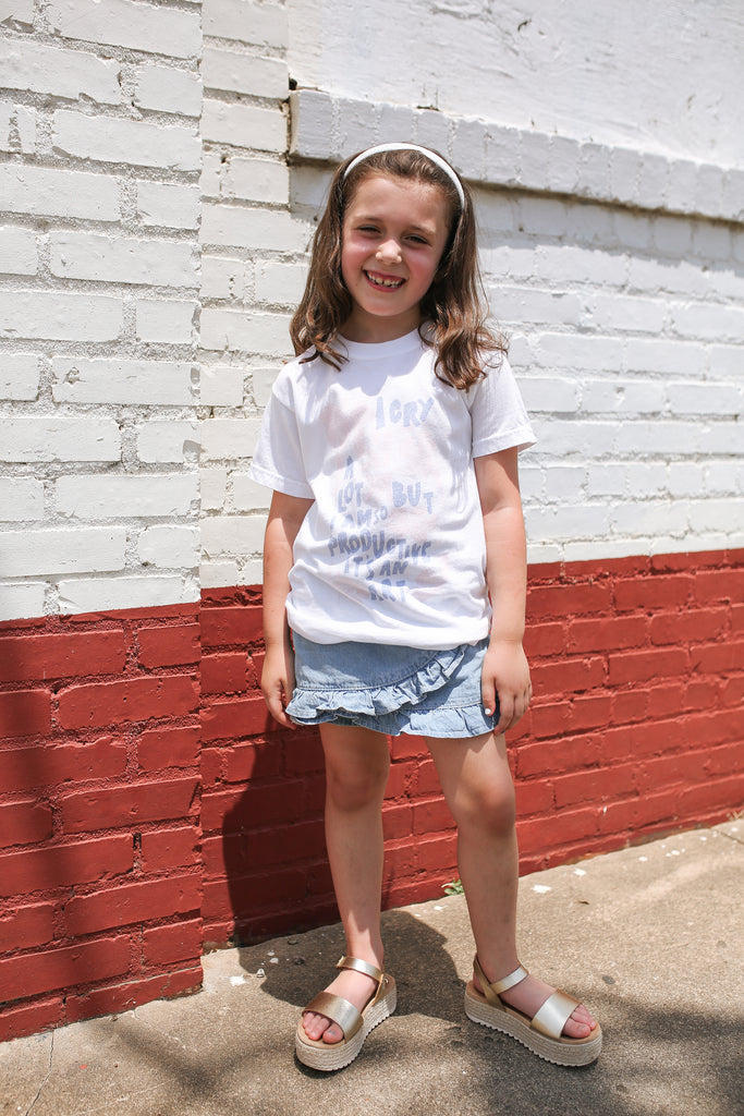 Youth I Cry A Lot Tee - Girl Tribe Co. Miss Americana Collection