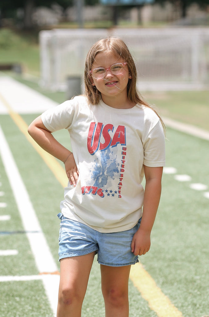 Youth USA 1776 Tee - Girl Tribe Co. Made in America Collection