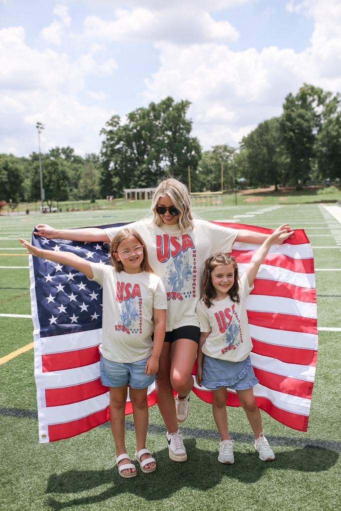 Youth USA 1776 Tee - Girl Tribe Co. Made in America Collection