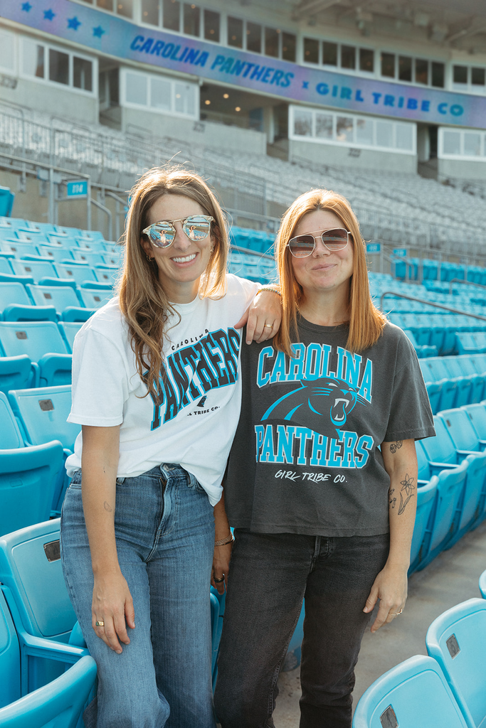 Carolina Panthers Classic Crop Tee - Carolina Panthers x Girl Tribe Co. Collection