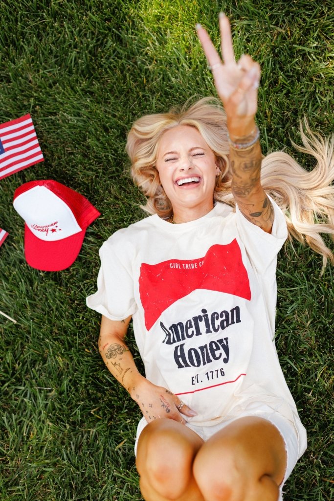 Made In America - American Honey Tee - Girl Tribe Co.