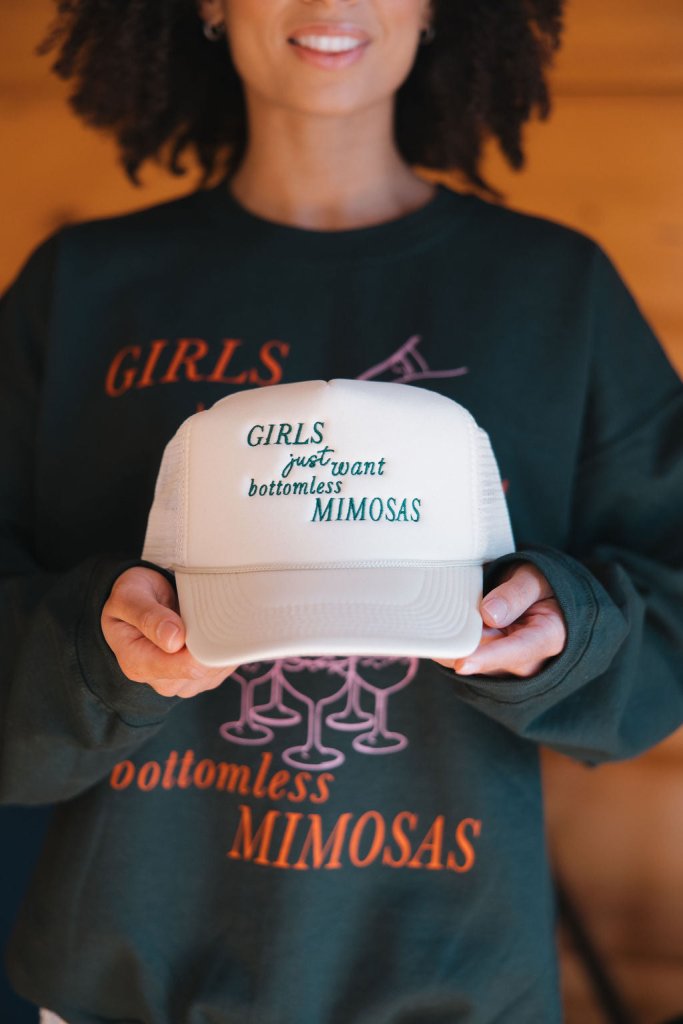 Cheers - Bottomless Mimosas Trucker Hat - Girl Tribe Co.