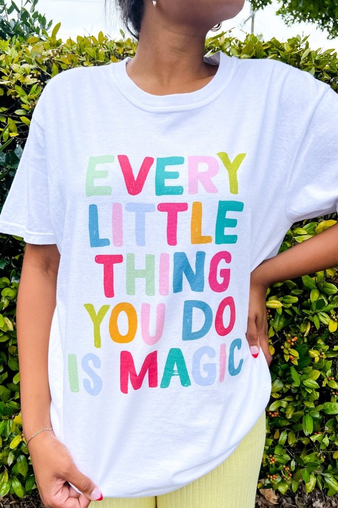 Teacher - Everything You Do Is Magic Tee In White - Girl Tribe Co.