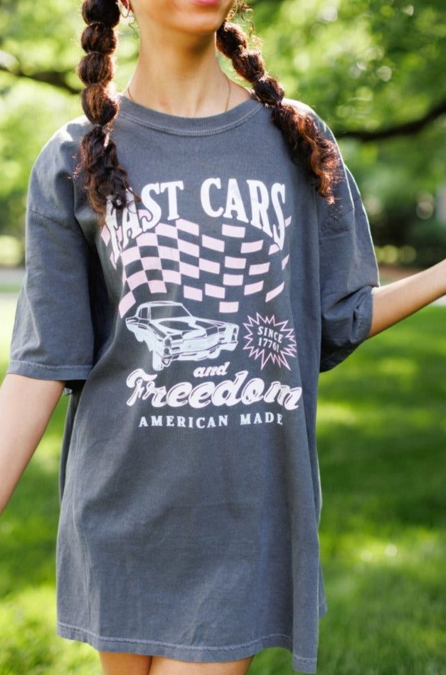 Made In America - Fast Cars and Freedom Tee - Girl Tribe Co.