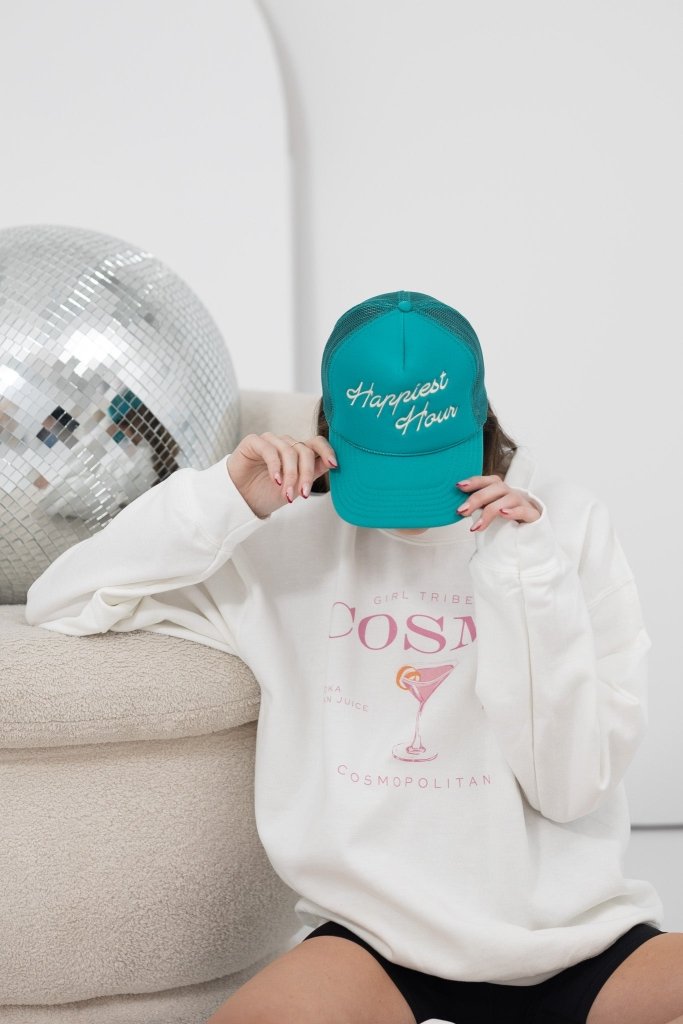 Cheers - Happiest Hour Trucker Hat - Girl Tribe Co.