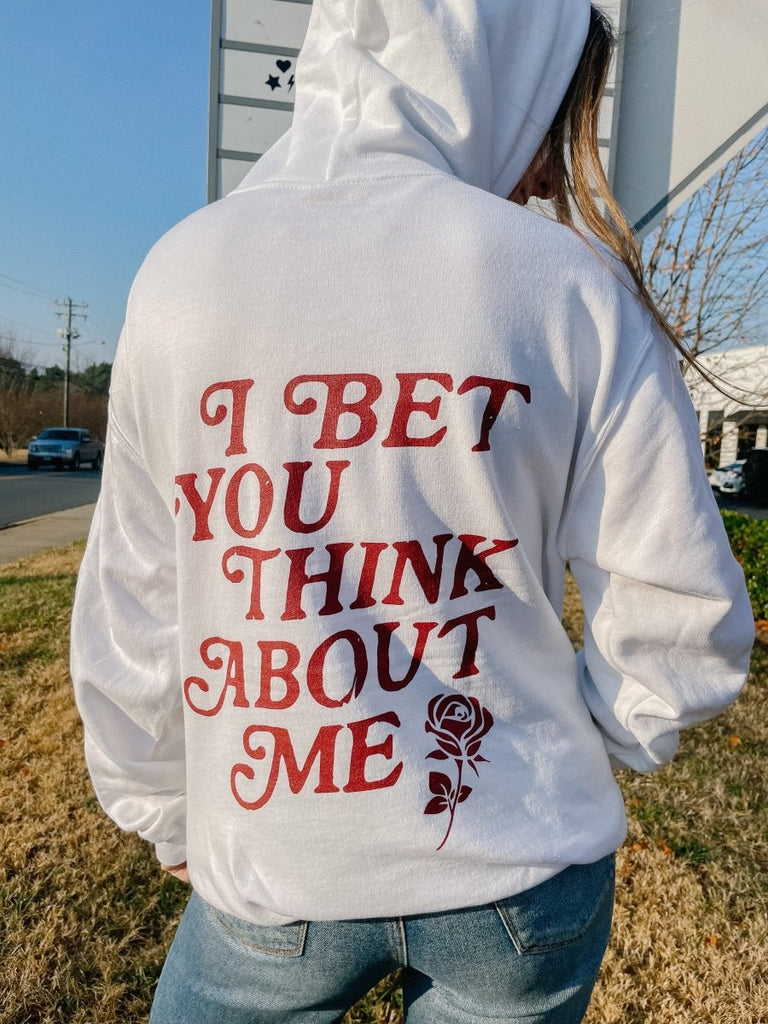 I Bet You Think About Me Hoodie - Girl Tribe Co. Miss Americana Collection