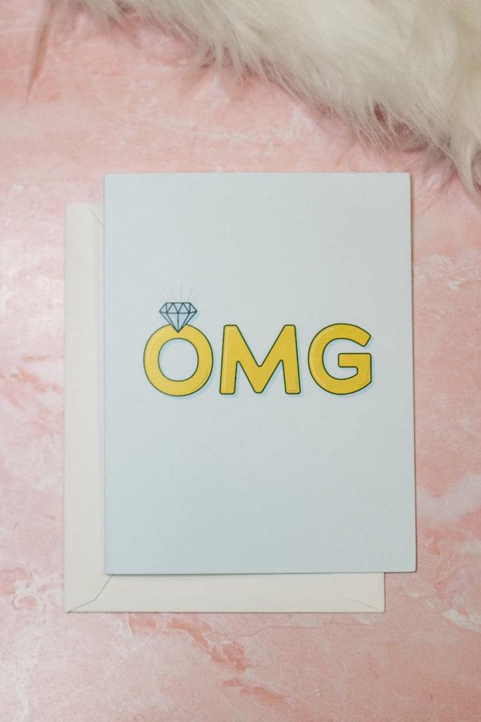 Bride and Bachelorette Collection - OMG Engaged Card - Girl Tribe Co.