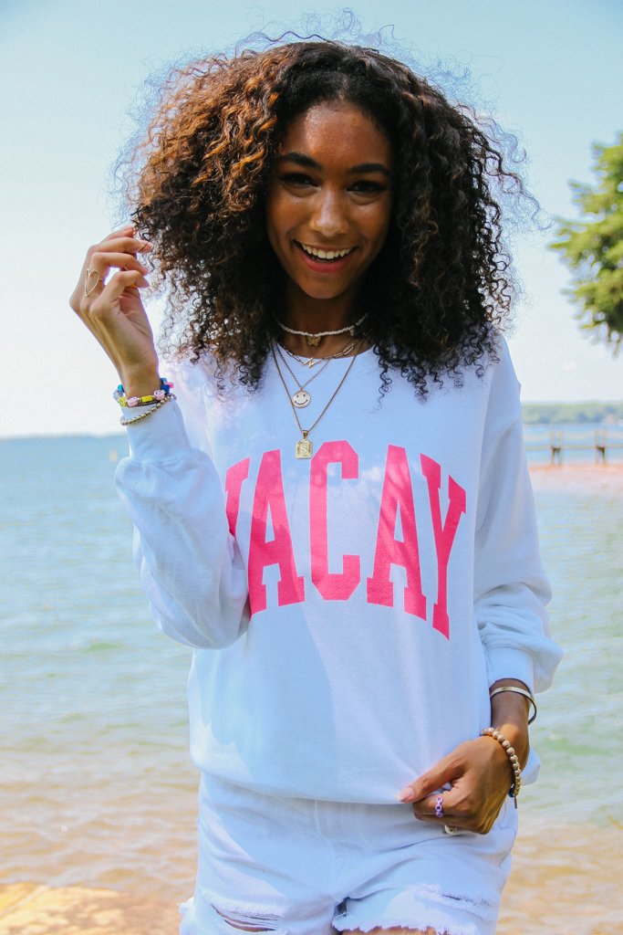 Vacay Block Sweatshirt - Girl Tribe Co.