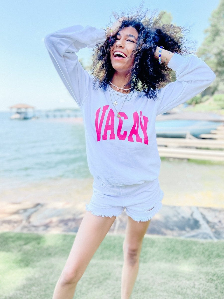 Vacay Block Sweatshirt - Girl Tribe Co.